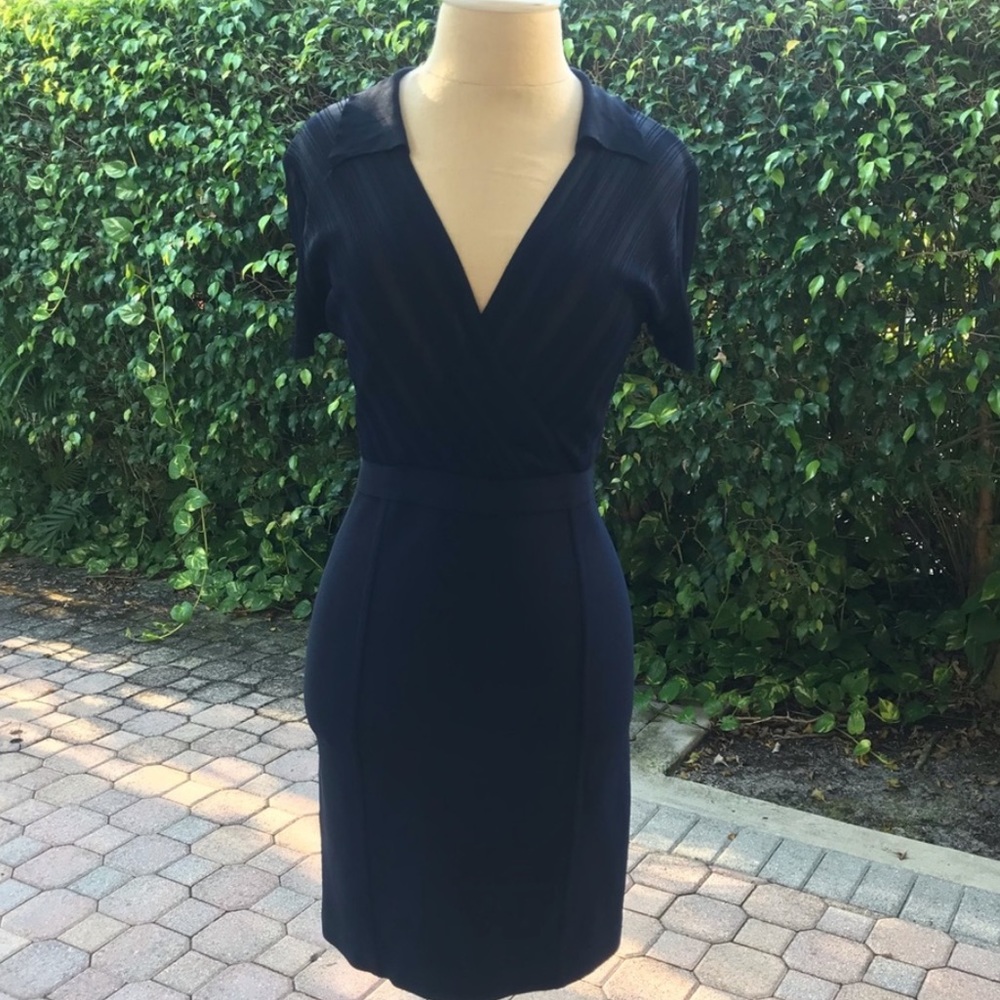 Herve Leger bandage dress. Navy.